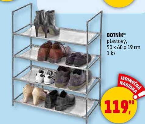 BOTNÍK plastový, 50 x 60 x 19 cm, 1 ks 