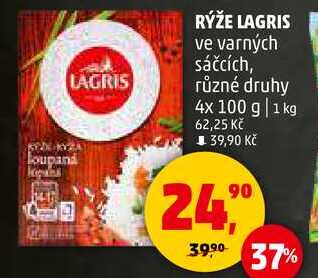 LAGRIS ve varných sáčcích, různé druhy, 4x 100 g