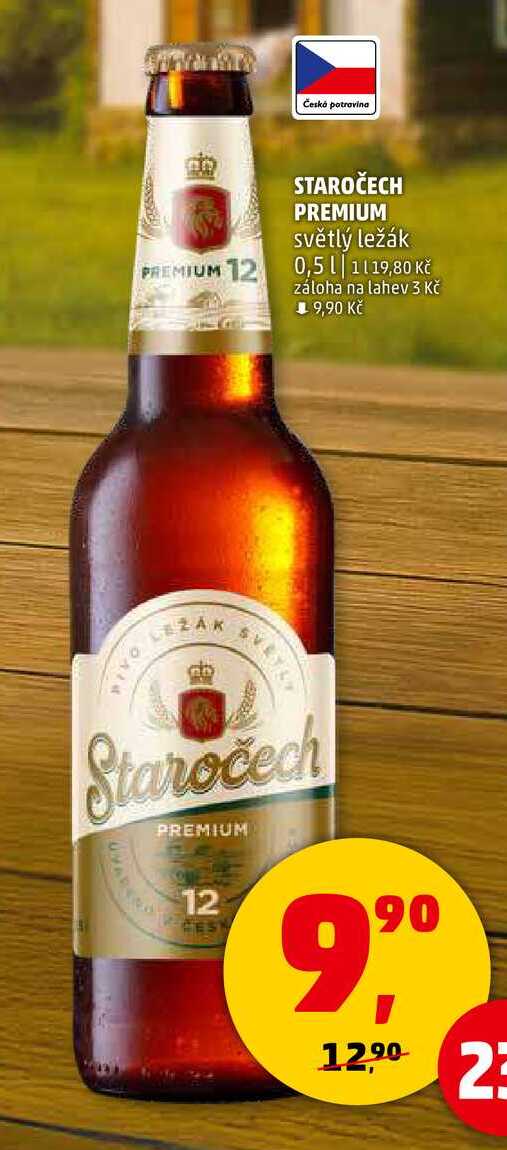 STAROČECH PREMIUM světlý ležák, 0,5 l 
