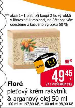 Floré pleťový krém rakytník & arganový olej 50 ml 