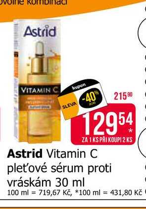 Astrid Vitamin C pleťové sérum proti vráskám 30 ml 
