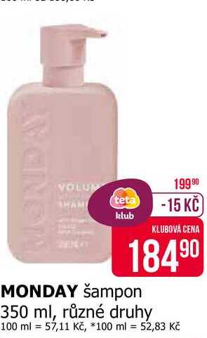 ONDAY šampon 350 ml, různé druhy