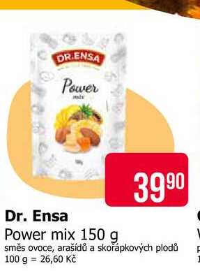 Dr. Ensa Power mix 150 g směs ovoce, arašídů a skořápkových plodů