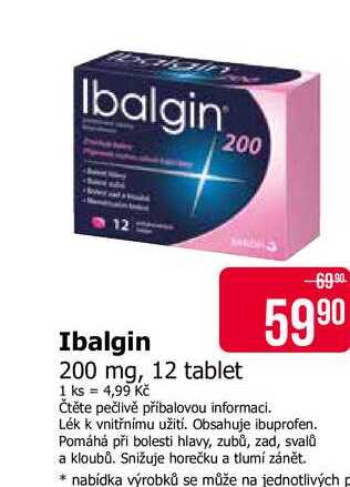 Ibalgin 200 mg, 12 tablet 