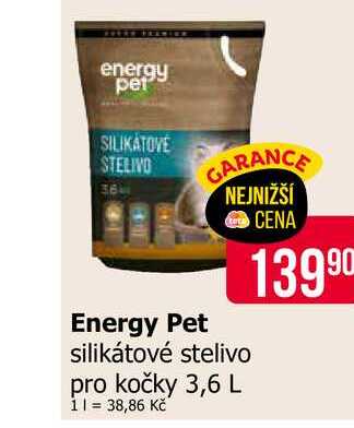 Energy Pet silikátové stelivo pro kočky 3,6 L
