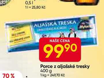 Porce z aljašské tresky 400 g