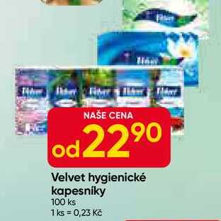 Velvet hygienické kapesníky 100 ks 