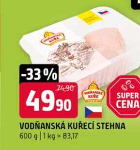 VODŇANSKÁ KUŘECÍ STEHNA 600 g