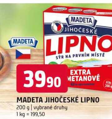 MADETA JIHOČESKÉ LIPNO 200 g vybrané druhy 