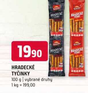 HRADECKÉ TYČINKY 100 g vybrané druhy