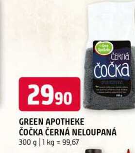 GREEN APOTHEKE ČOČKA ČERNÁ NELOUPANÁ 300 g