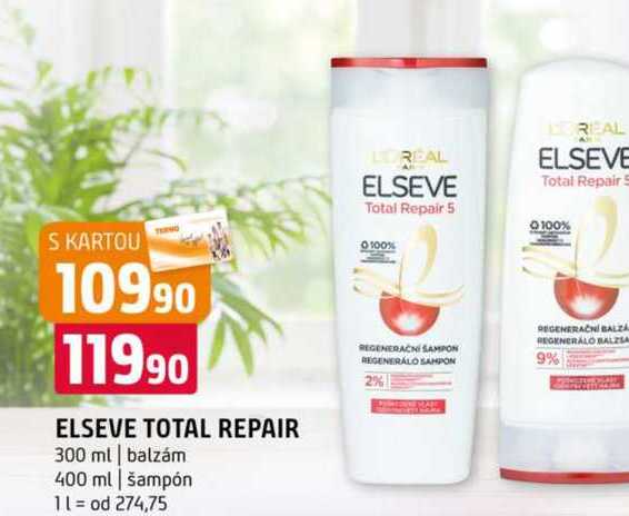 ELSEVE TOTAL REPAIR 300 ml balzám 400 ml šampón