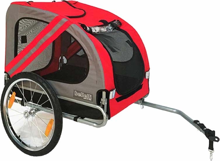 Přívěs / vozík za jízdní kolo Bellelli Pet Trailer pro psy / zvířata - nosnost 40kg / červený