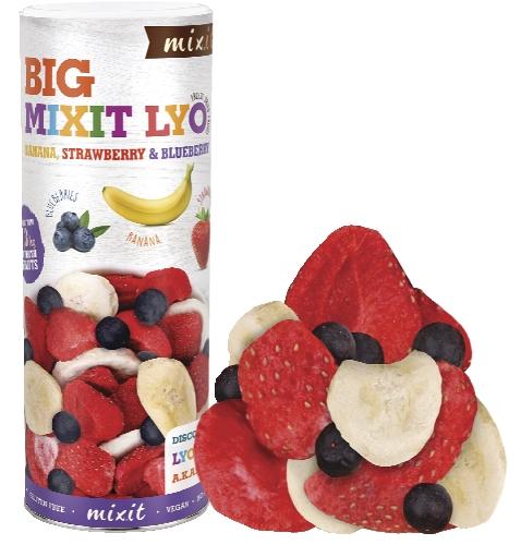 Mixit Velké křupavé ovoce - banán, jahoda, borůvka, 160 g