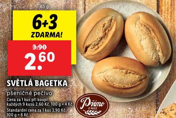 SVĚTLÁ BAGETKA, 65 g