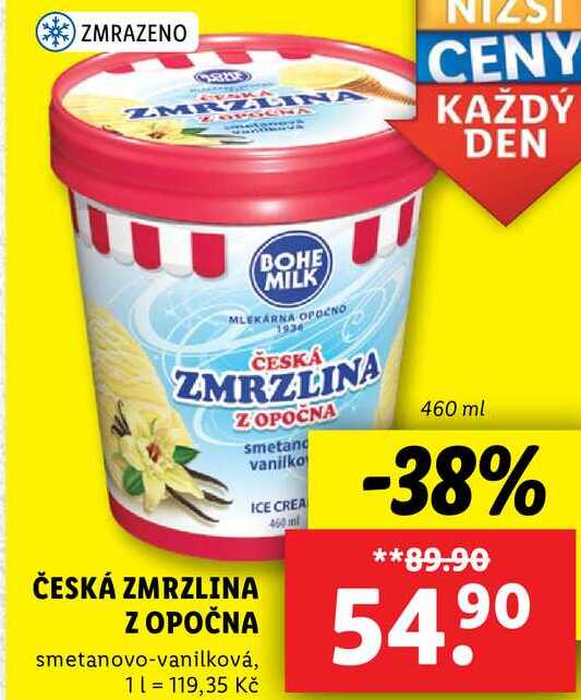 ČESKÁ ZMRZLINA Z OPOČNA, 460 ml
