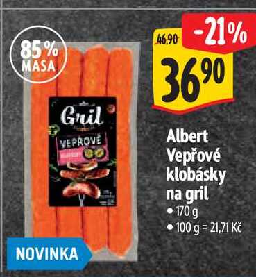  Albert Vepřové klobásky na gril 170g 