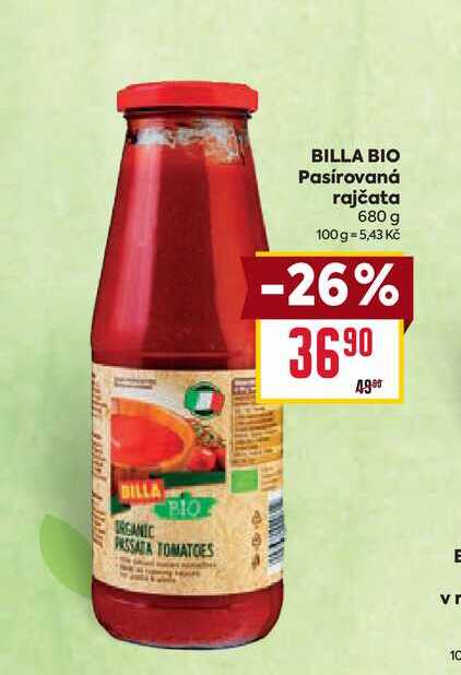 BILLA BIO Pasírovaná rajčata 680 g 