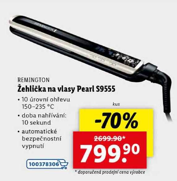 Žehlička na vlasy Pearl S9555 