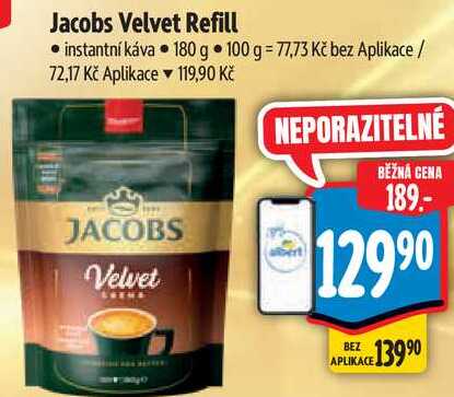 Jacobs Velvet Refill, 180 g
