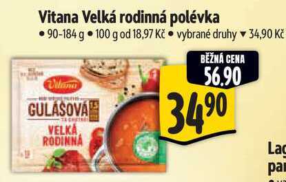 Vitana Velká rodinná polévka, 90-184 g 