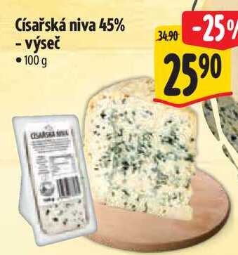 Císařská niva 45% - výseč, 100 g