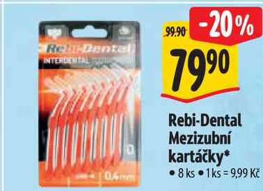 Rebi-Dental Mezizubní kartáčky, 8 ks 