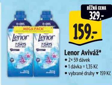 Lenor Aviváž, 2x 59 dávek 