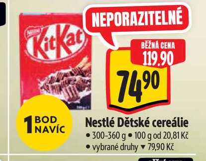   Nestlé Dětské cereálie  300-360 g