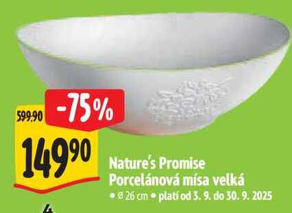 Nature's Promise Porcelánová mísa velká 