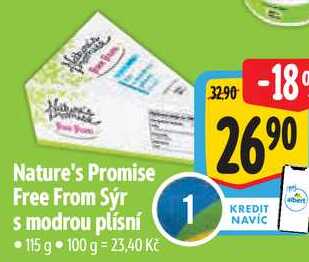 Nature's Promise Free From Sýr s modrou plísní, 115 g 