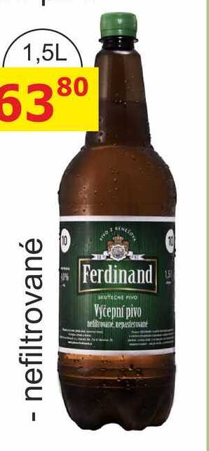 Ferdinand světlé výčepní pivo 1,5l PET nefiltrované