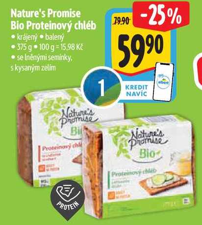 Nature's Promise Bio Proteinový chléb, 375 g