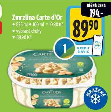 Zmrzlina Carte d'Or, 825 ml