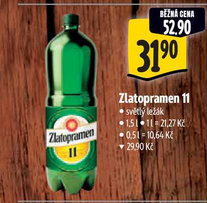   Zlatopramen 11 světlý ležák 1,5 l