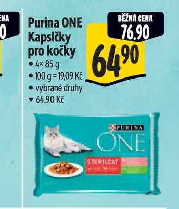   Purina ONE Kapsičky pro kočky 4x 85 g 