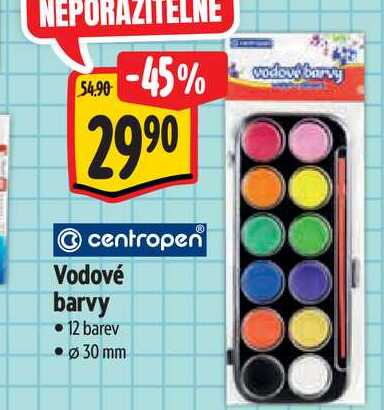   Vodové barvy  12 barev  