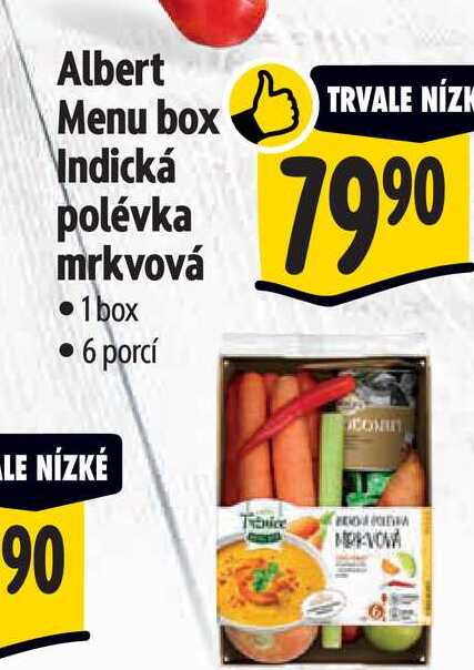 Albert Menu box Indická polévka mrkvová  1 box 6 porcí  