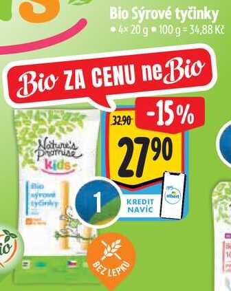 Bio Sýrové tyčinky, 4x 20 g 