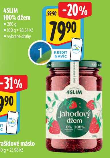 4SLIM 100% džem, 280 g