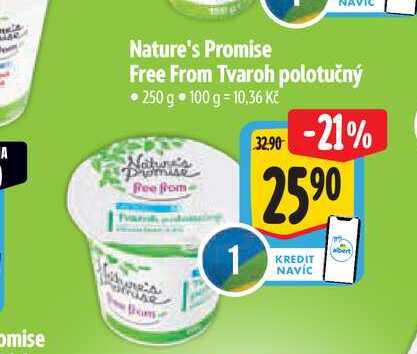  Nature's Promise Free From Tvaroh polotučný 250 g  