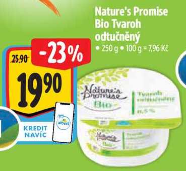 Nature's Promise Bio Tvaroh odtučněný, 250 g 
