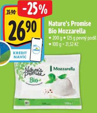 Nature's Promise Bio Mozzarella, 200 g