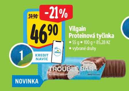   Vilgain  Proteinová tyčinka 55 g  
