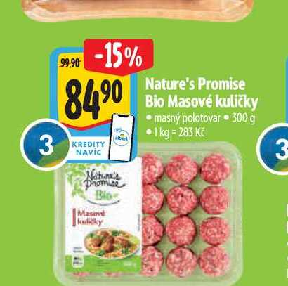  Nature's Promise Bio Masové kuličky  300 g