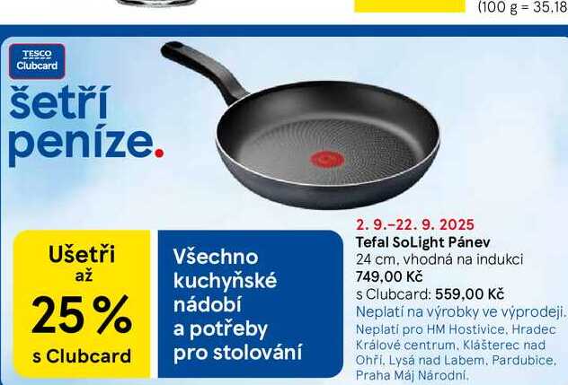 Tefal SoLight Pánev 24 cm, vhodná na indukci 