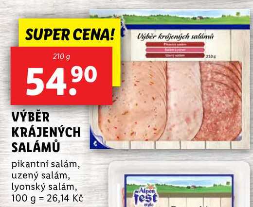 VÝBĚR KRÁJENÝCH SALÁMŮ, 210 g