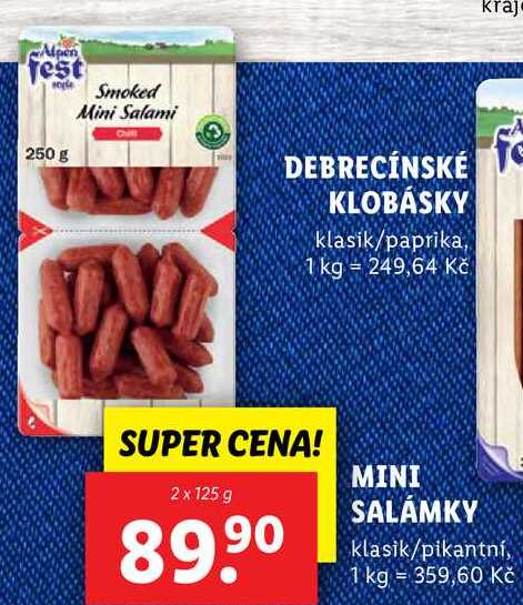 MINI SALÁMKY, 2x 125 g