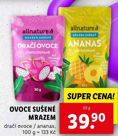 OVOCE SUŠENÉ MRAZEM, 30 g