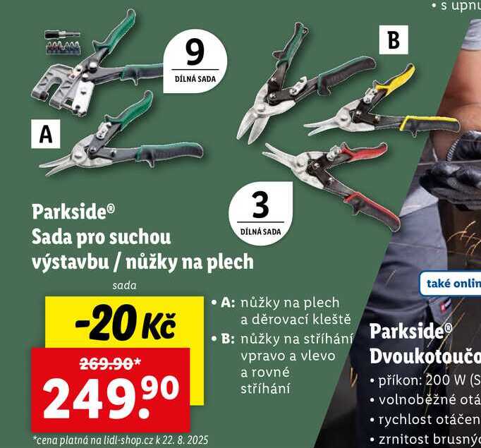 Parkside Sada pro suchou výstavbu/nůžky na plech 